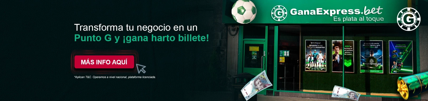 Sé un socio GanaExpress
Tu mejor aliado
Potencia tu negocio